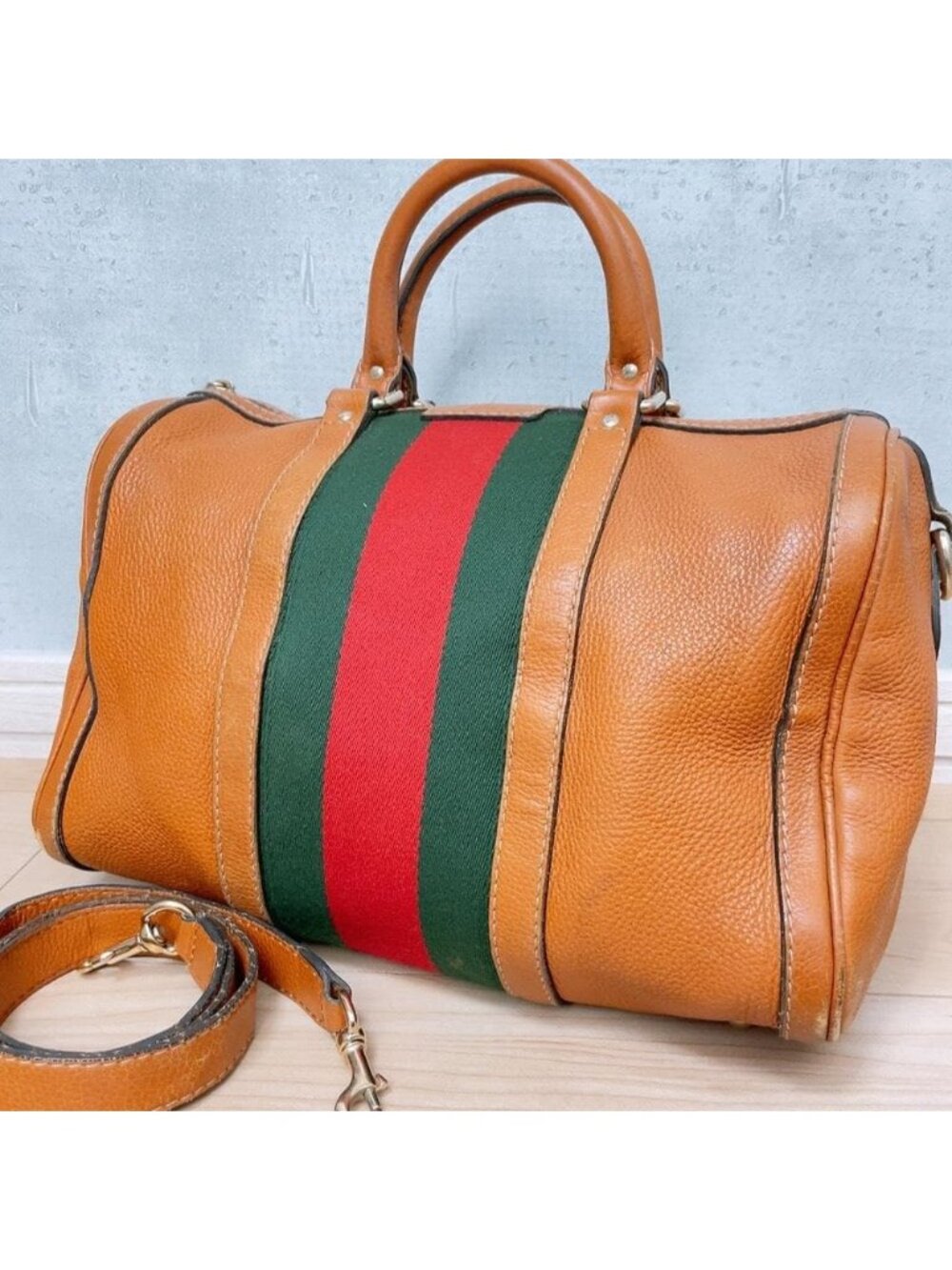 Gucci Sherry Line 2-Way Boston Bag Leather